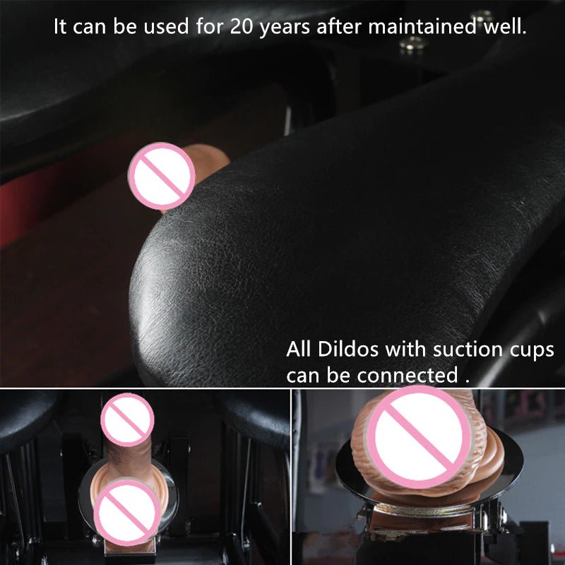 Masturberings pall/stol med vibrator/dildo hållare (manuell, ej elektrisk) - MaxaLusten