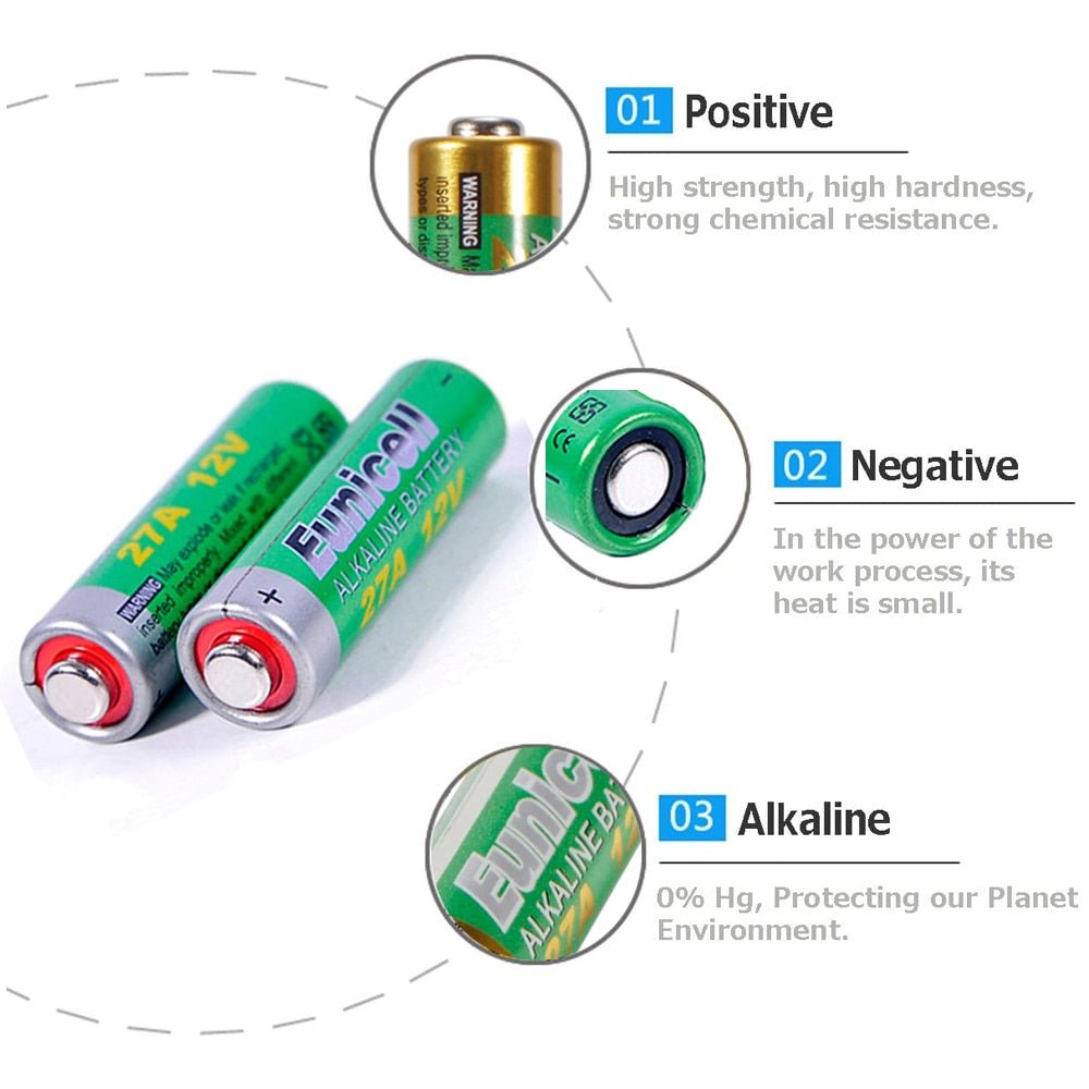 10-pack 27A/L828 12V Alkaline Batterier - MaxaLusten