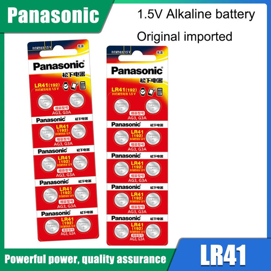 30-pack Panasonic LR41 1,5V Alkaline Knapp Batterier - MaxaLusten