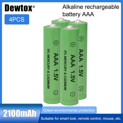 4-pack AAA Uppladdningsbara Batterier 2100mAh 1.5V Alkaline - MaxaLusten