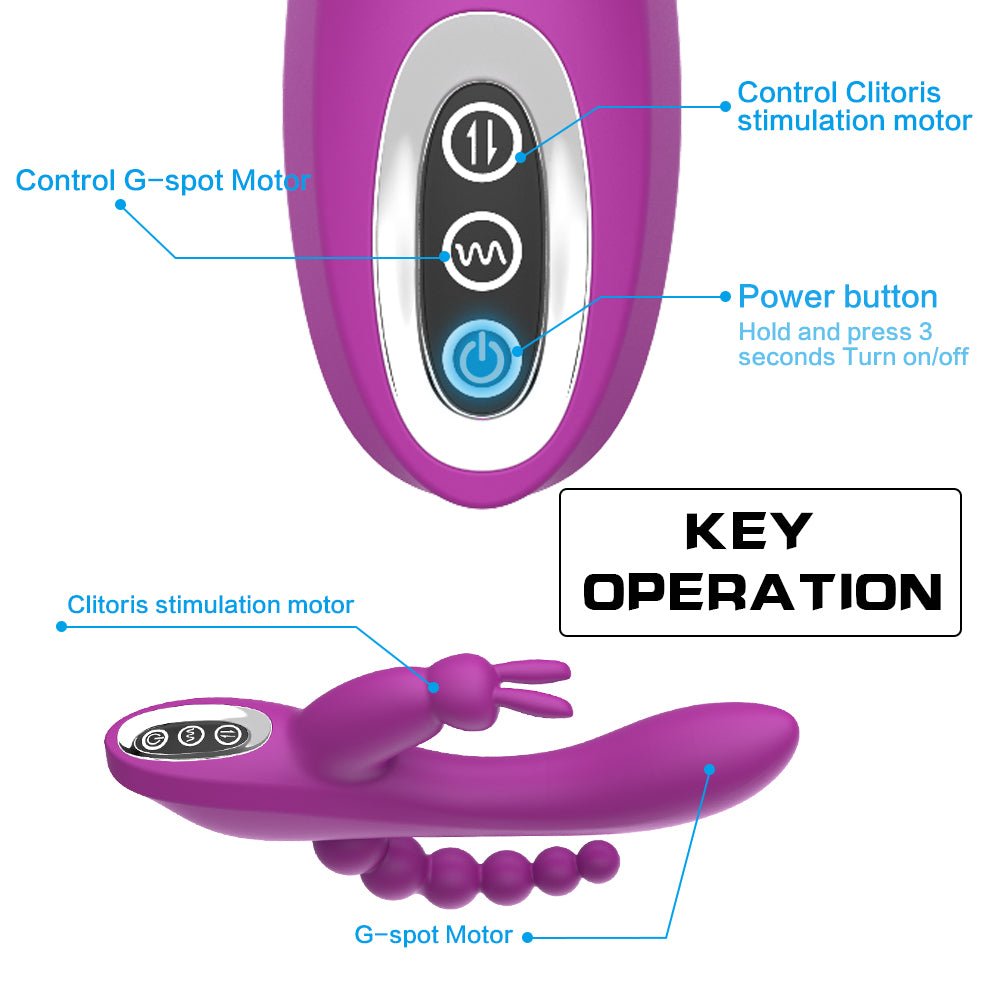 En 3 i 1 vibrator med en söt kanin - MaxaLusten