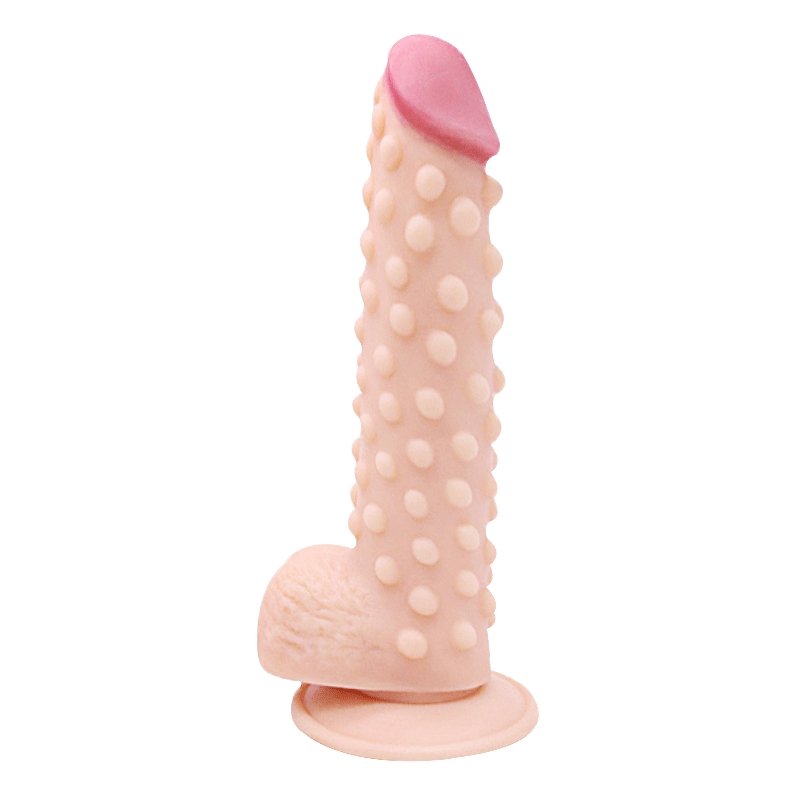 Knottrig penis dildo med sugpropp - 24cm - MaxaLusten