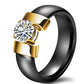 Kubisk zirkonia keramisk ring - MaxaLusten