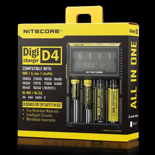 Nitecore LCD D4 - Batteriladdare - MaxaLusten