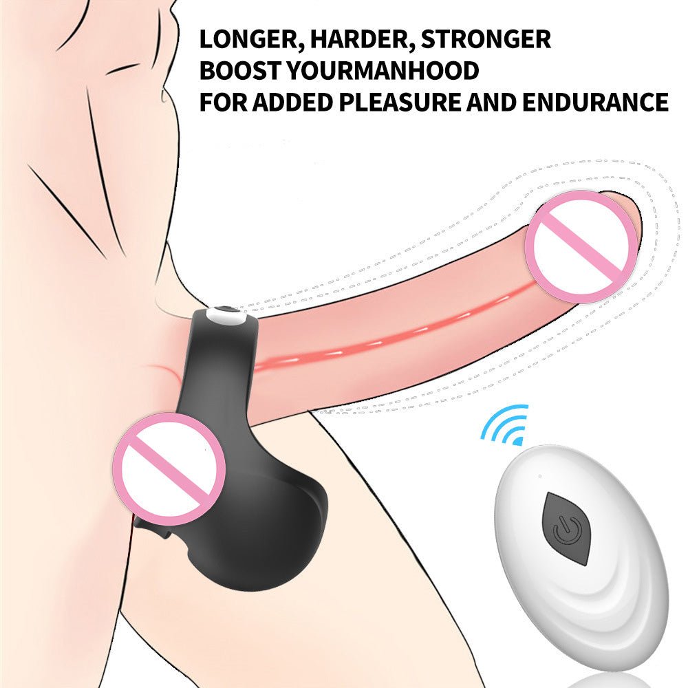 Penis/Pung-ring med vibrator - fjärrstyrd! | MaxaLusten